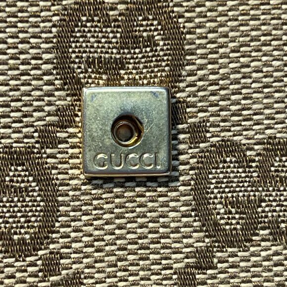 Gucci Vintage Leather and Canvas Double Hook Long Wallet - Preowned - Picture 8 of 15